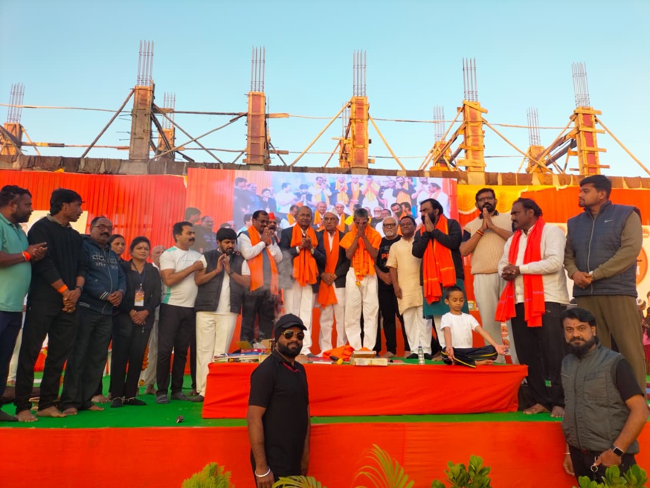 Morning yoga session